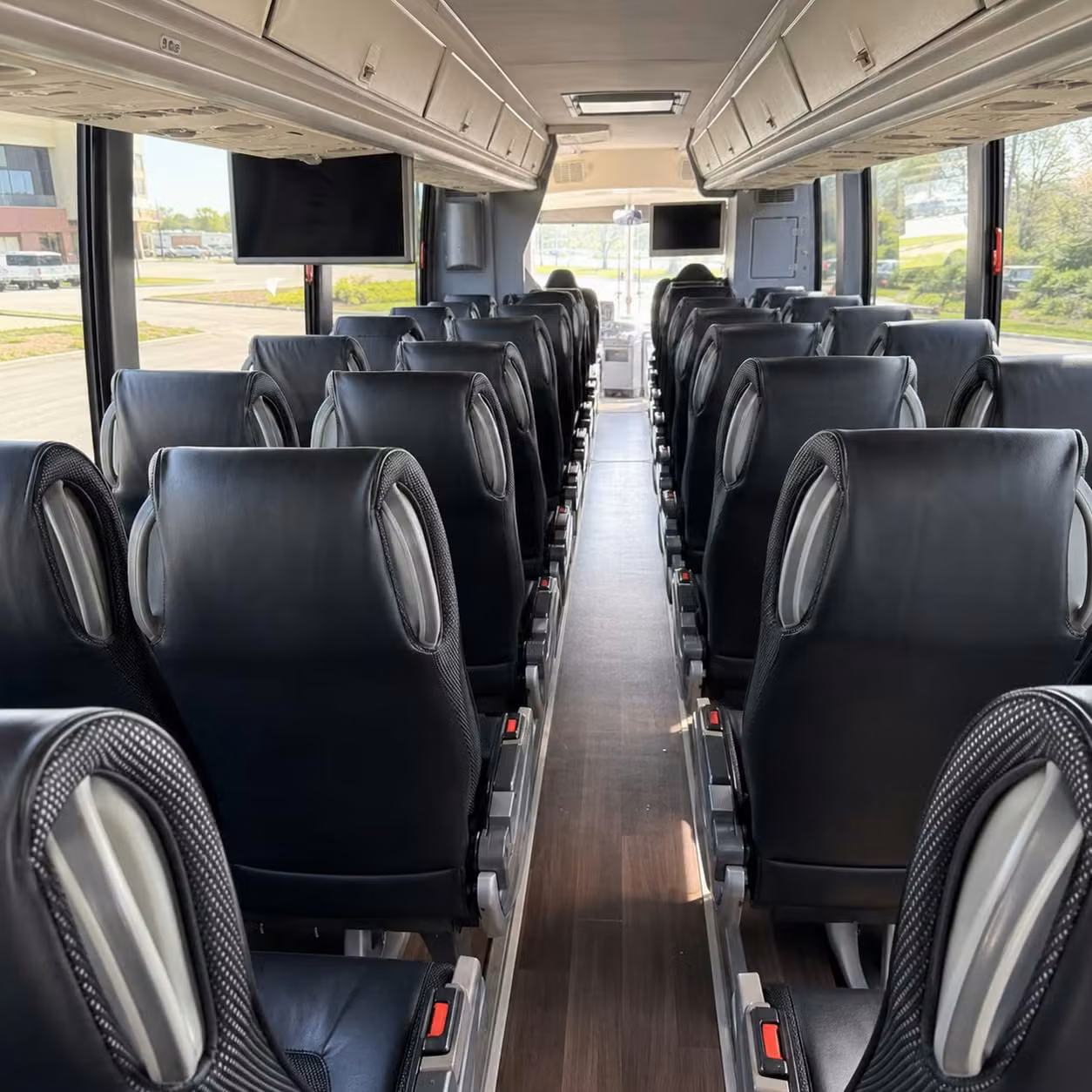 56 passenger charter bus inside