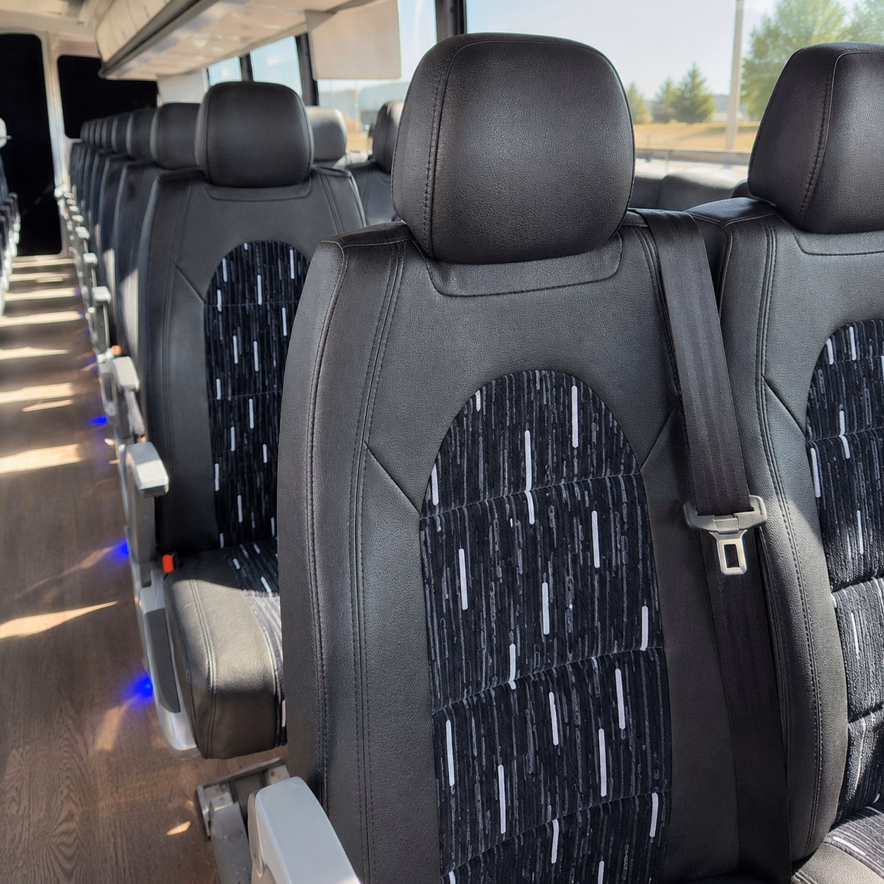 west bloomfield charter bus rental interior